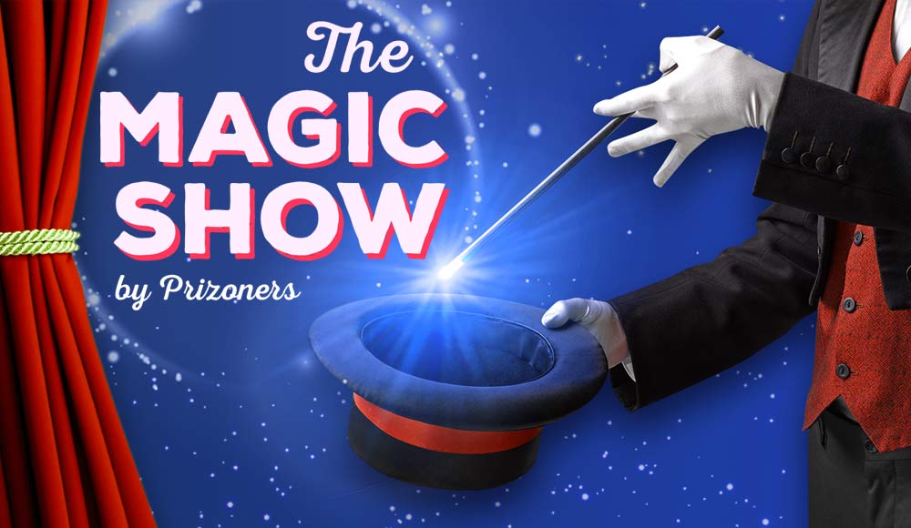 Magicien faisant apparaître une lumière magique dans son chapeau haut-de-forme