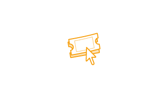 Illustration icône curseur sur un ticket pour réserver escape game