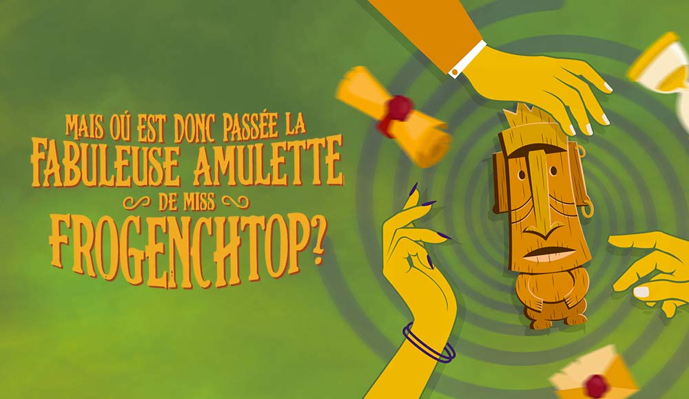 Illustration d'une amulette tiki pour un escape game d'aventure